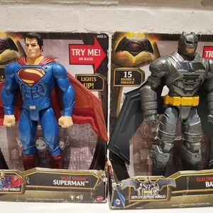DC Comics Superman and Batman Action Figures Set 2015 Edition!!